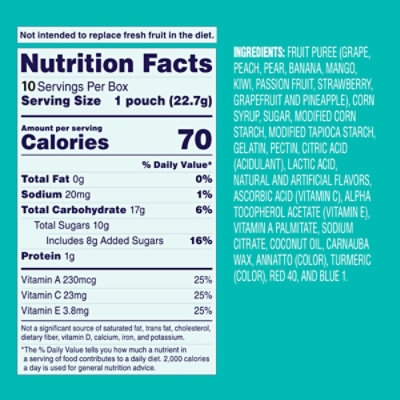 Welch's Island Fruits Fruit Snacks Pouches Multipack - 10-0.8 Oz - Image 4