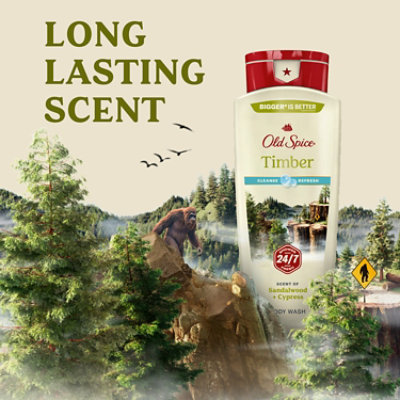 Old SpiceTimber With Sandalwood Face And Body Wash - 18 Fl. Oz. - Image 6