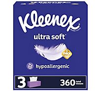 Kleenex Ultra Facial Tissue Flat 3 Ply - 360 Count