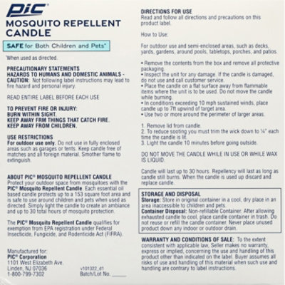 PIC Mosquito Repellent Candle - Each - Image 3