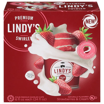 Lindy's Homemade Premium Swirled Ice Italian Strawberries And Cream - 24 Oz - Image 3