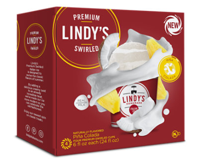 Lindy's Homemade Premium Swirled Ice Italian Pina Colada - 24 Oz - Image 2