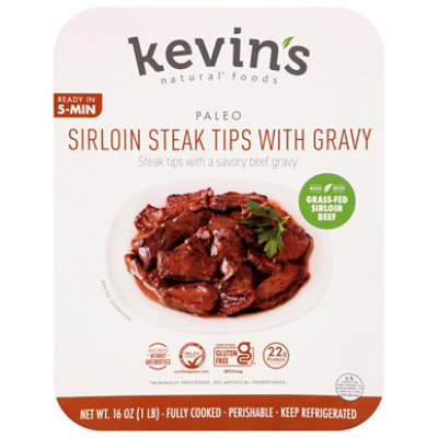 Kevin's Sirloin Steak Tips With Gravy - 16 Oz - Image 1