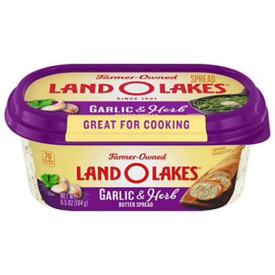 Land O Lakes Garlic and Herb Butter Spread Spreadable Tub - 6.5 Oz - Image 2