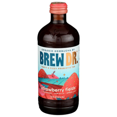 Brew Dr. Kombucha Strawberry Fields - 14 Fl. Oz.