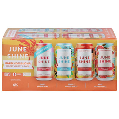 JuneShine Sunset Hard Kombucha Variety Pack Cans - 8-12 Fl. Oz. - Image 3