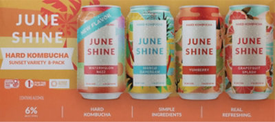 JuneShine Sunset Hard Kombucha Variety Pack Cans - 8-12 Fl. Oz. - Image 6