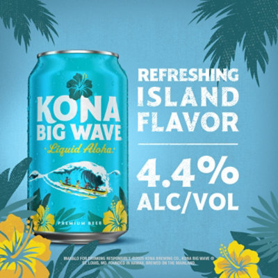 Kona Big Wave  Premium Lager Beer Tall Can - 25 Fl. Oz. - Image 2