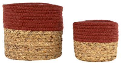 Debi Lilly Design Two Tone Woven Planter Sm - Each - Image 1