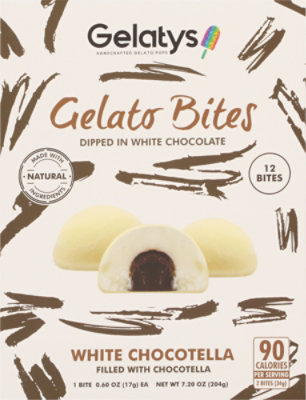 Gelatys White Chocolate Gelato Bites - 8.46 Oz - Image 2