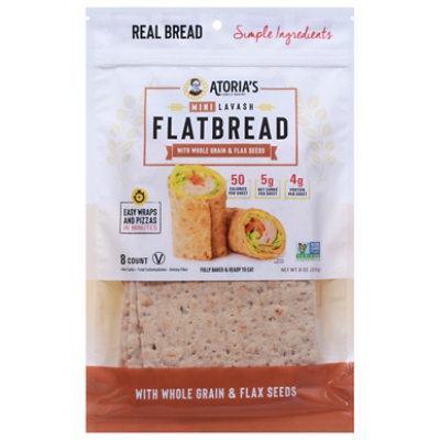 Atorias Family Bakery Mini Whole Grain & Flax Lavash - 6 Oz - Image 3