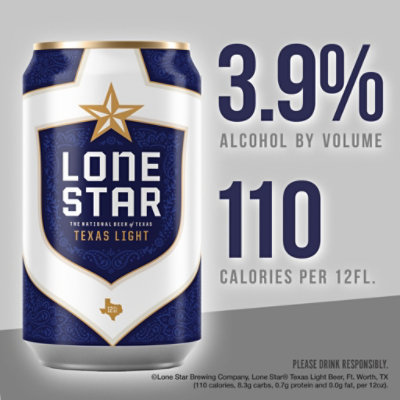 Lone Star Texas Light Beer In Can - 30-12 Oz - Image 2