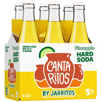 Cantaritos Hard Soda Pineapple In Bottle 6 Count - 12 Fl. Oz. - Image 1