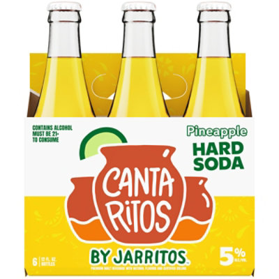 Cantaritos Hard Soda Pineapple In Bottle 6 Count - 12 Fl. Oz. - Image 2