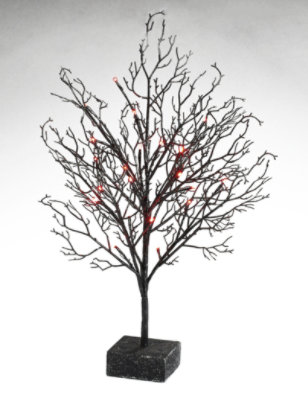 Overjoyed Boutique Design 27 Inch Table Top Tree Black Glitter Lights ...