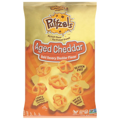 Unique Aged Cheddar Puffzels Snacks - 4.8 Oz - Image 3