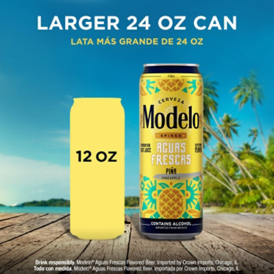 Modelo Spiked Aguas Frescas Pina In Cans - 24 Fl. Oz. - Image 5