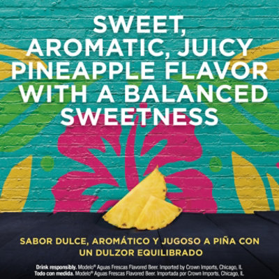 Modelo Spiked Aguas Frescas Pina In Cans - 24 Fl. Oz. - Image 3