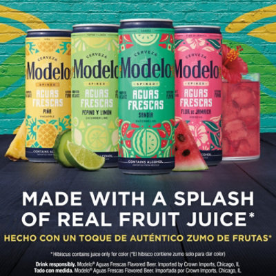 Modelo Spiked Aguas Frescas Variety Pack Flavored Malt Beverage 4.5% ABV Can - 12-12 Fl. Oz. - Image 5