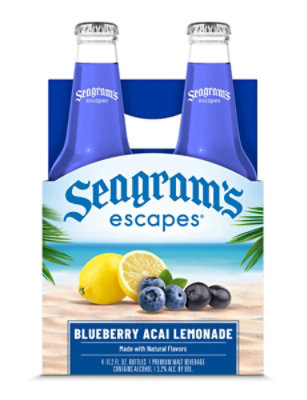 Seagrams Escapes Blueberry Acai Lemonade Bottle 4 Count - 11.2Fl. Oz. - Image 5