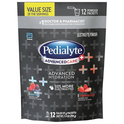 Pedialyte AdvancedCare Berry Strawberry Electrolyte Drink Sachet - 12-7.2 Oz - Image 3