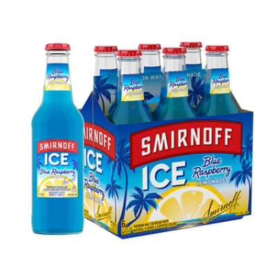 Smirnoff Ice Blue Raspberry Lemonade 4.5% ABV In Bottle - 6-11.2 Oz - Image 1
