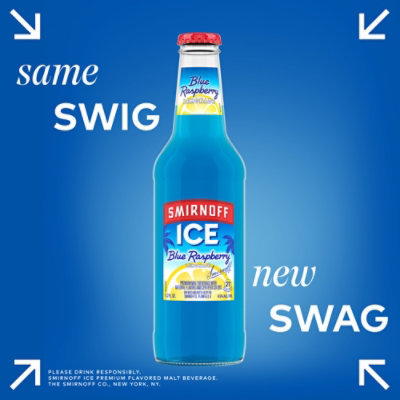 Smirnoff Ice Blue Raspberry Lemonade 4.5% ABV In Bottle - 6-11.2 Oz - Image 2