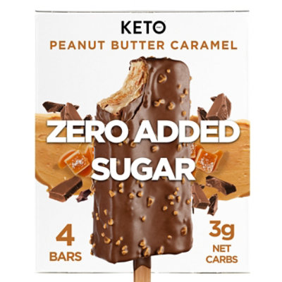 Keto Pint Peanut Butter Caramel Ice Cream Bars Zero Sugar Added - 4-11 Fl. Oz.