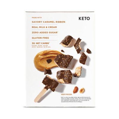 Keto Pint Peanut Butter Caramel Ice Cream Bars Zero Sugar Added - 4-11 Fl. Oz. - Image 7