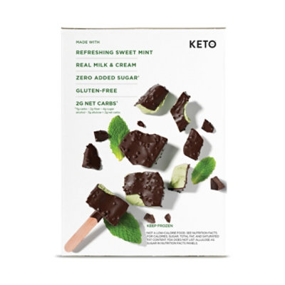 Keto Pint Mint Crunch Ice Cream Bars Zero Sugar Added - 4-11 Fl. Oz. - Image 8