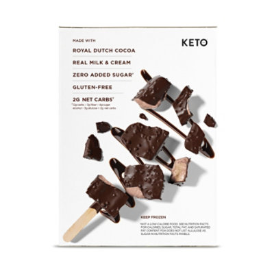 Keto Pint Triple Chocolate Crunch Ice Cream Bars Zero Sugar Added - 4-11 Fl. Oz. - Image 9