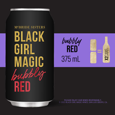 Black Girl Magic Carbonated Bubbly Red Wine - 375 Ml - Image 1