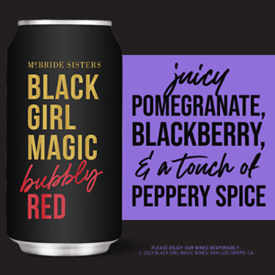 Black Girl Magic Carbonated Bubbly Red Wine - 375 Ml - Image 2