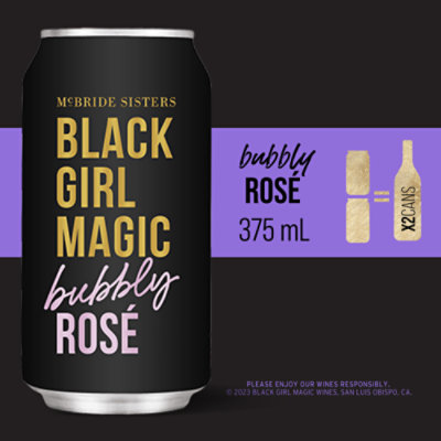 Black Girl Magic Carbonated Bubbly Rose Wine - 375 Ml - Image 1