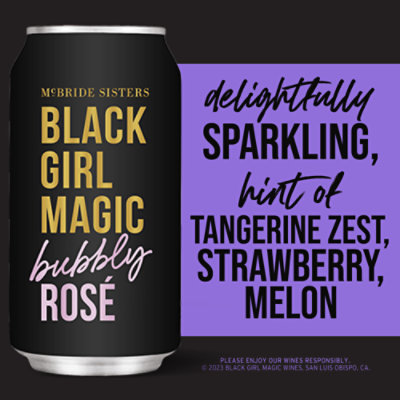 Black Girl Magic Carbonated Bubbly Rose Wine - 375 Ml - Image 2