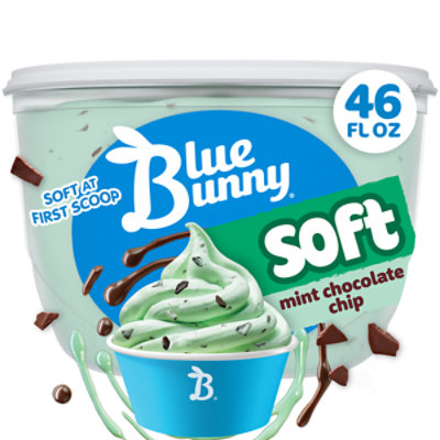 Blue Bunny Soft Mint Chocolate Chip Frozen Dairy Dessert - 46 Fl. Oz. - Image 1