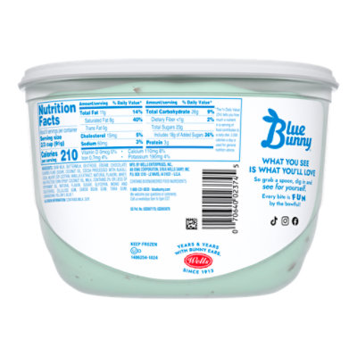 Blue Bunny Soft Mint Chocolate Chip Frozen Dairy Dessert - 46 Fl. Oz. - Image 3