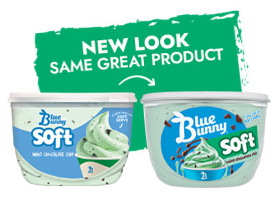 Blue Bunny Soft Mint Chocolate Chip Frozen Dairy Dessert - 46 Fl. Oz. - Image 5