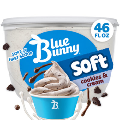 Blue Bunny Soft Cookies & Creme Frozen Dairy Dessert - 46 Fl. Oz. - Image 1