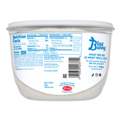 Blue Bunny Soft Cookies & Creme Frozen Dairy Dessert - 46 Fl. Oz. - Image 3