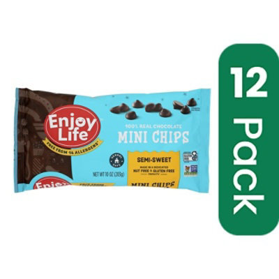 Enjoy Life Baking Chocolate Mini Chips Semi Sweet Gluten Free - 10 oz (Pack of 12) - Image 1