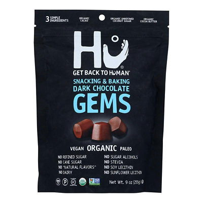 Hu Chocolate Dark Snack Gems Organic - 9 oz (Pack of 6) - Image 1