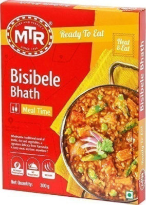 MTR Bisibelebath - Spiced Rice & Lentil Dish (Ready-to-Eat), 10.5 oz box - Image 1