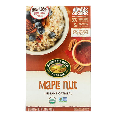 Nature's Path Organic Maple Nut Instant Oatmeal - 14 oz (Pack of 6) - Image 1