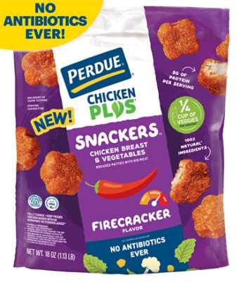 PERDUE CHICKEN PLUS Chicken Breast and Vegetable Snackers - Firecracker Flavor - 18 Oz - Image 1