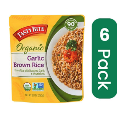 Tasty Bite Rice Brown Roasted Garlic Organic - 8.8 oz (Pack of 6) - Image 1
