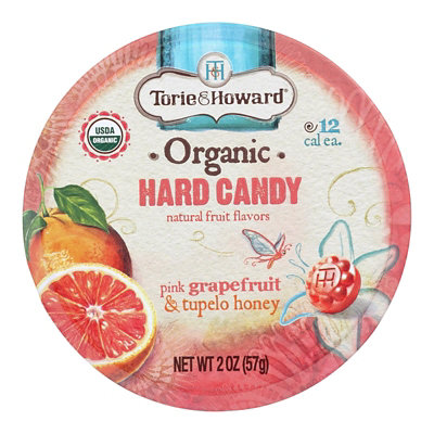 Torie & Howard Grapefruit & Honey Organic Hard Candy Tin - 2 oz (Pack of 8) - Image 1