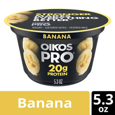 Oikos Pro Banana Yogurt Cultured Ultra Filtered Milk Cup - 5.3 Oz - Image 1
