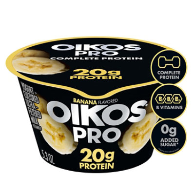 Oikos Triple Zero Banana Creme High Protein Nonfat Greek Yogurt