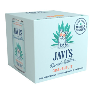 Javi's Ranch Water Grapefruit In Cans - 4-12 Fl.Oz. - Image 1